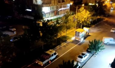 Nizip'te Yol Çizgileri Yenileniyor