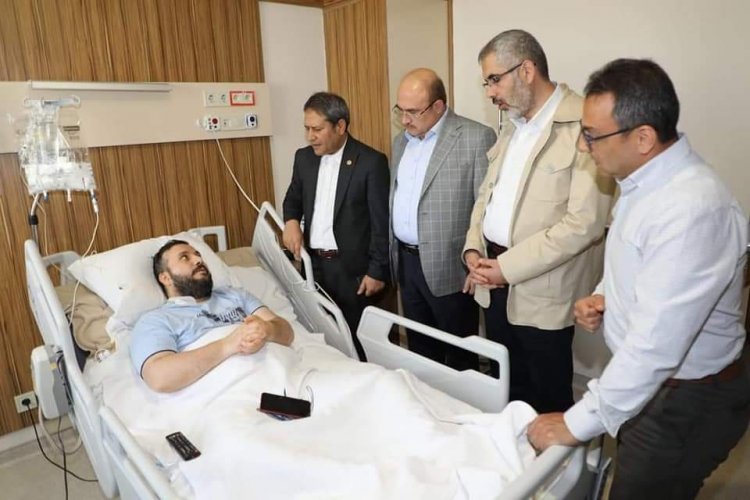 Gazimiz Aslanoğlu'na Protokol'den Ziyaret