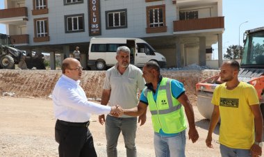  Başkan Sarı sahada incelemelerde bulundu