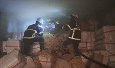 Ambarda yangın çıktı...