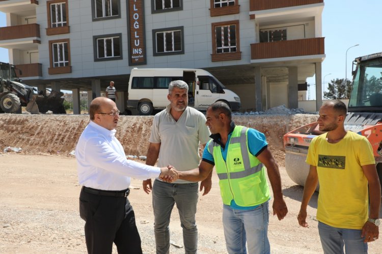 Başkan Sarı sahada incelemelerde bulundu