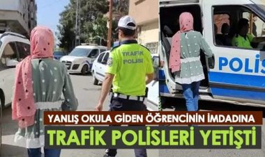 Yanlış okula giden öğrencinin imdadına trafik polisleri yetişti 