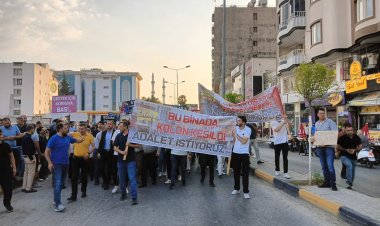 Furkan Apartmanında ki depremzede aileleri adalet için yürüdü