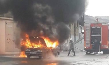 Nizip’te Otomobil Yangını