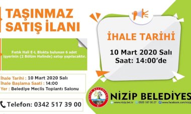 Nizip Belediyesi’nden ihale ilanı