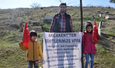 Nizip'te Şehitler İçin Çam Dikildi