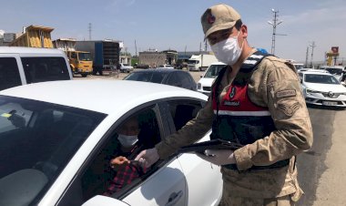 Nizip'te korona virüs denetimi