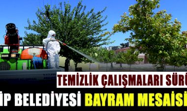 Belediye ekipleri bayram mesaisinde