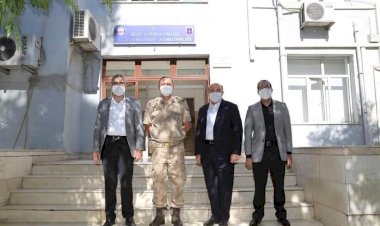 Başkan Sarı'dan İlçe Jandarma Komutanlığına ziyaret 