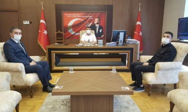 Kaymakam Şahin’e  Yeni Tapu Müdüründen Ziyaret