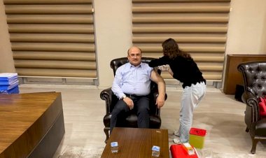 Başkan Sarı, korona aşısı oldu