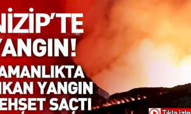 Nizip'te samanlıkta yangın çıktı