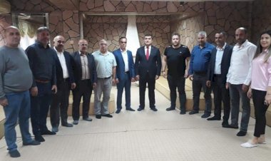 Kaymakam Şahin'den Gazeteciler Derneğine  veda ziyareti