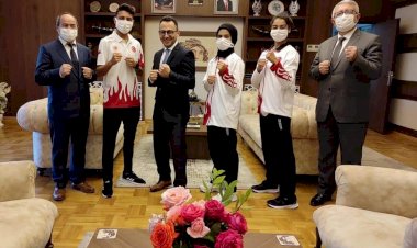 Sporcular'dan Kaymakam Çağlar'a Ziyaret