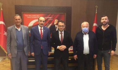 Büyük Birlik Partisinden, Kaymakam Çağlar'a hayırlı olsun ziyareti