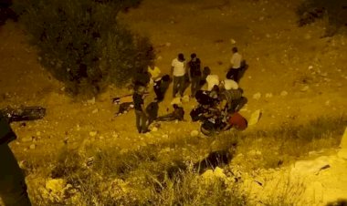 Nizip'te Motosiklet Şarampole Uçtu