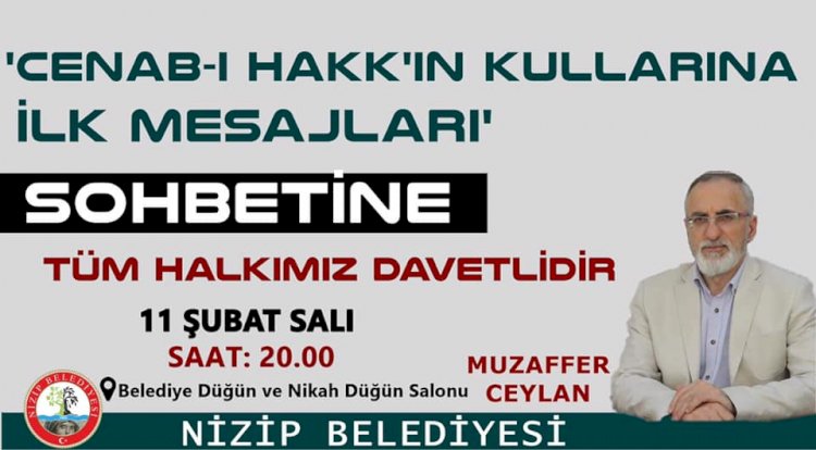 Nizip Belediyesi'nden sohbete davet