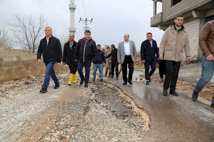 Kaymakam ve Belediye Başkanı sel bölgesinde incelemelerde bulundu