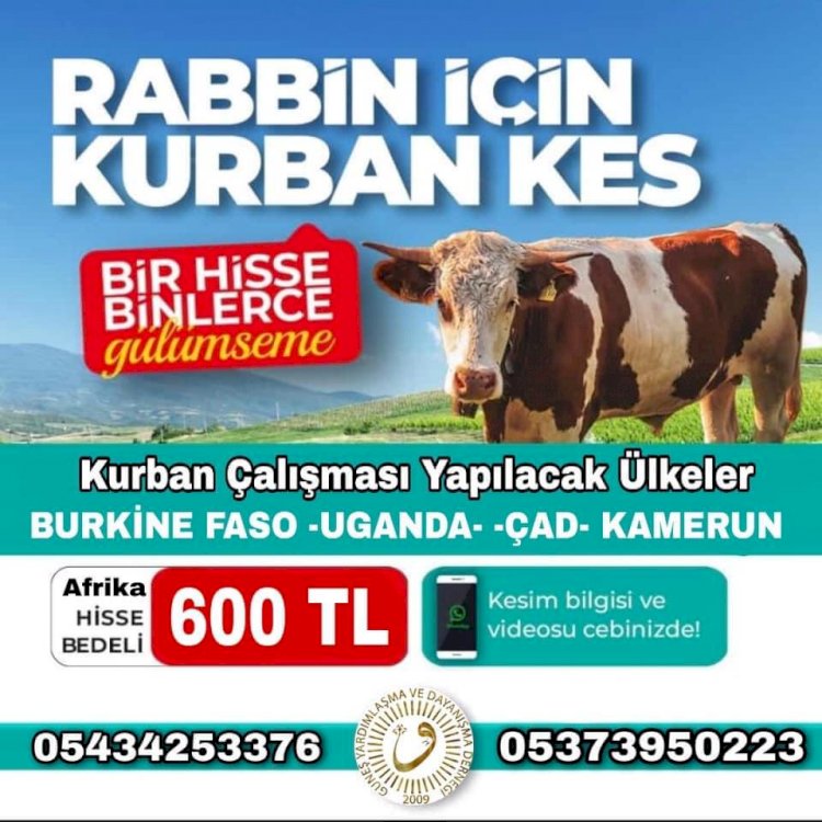 GÜNEŞ DER’DEN “NİYETİMİZ KURBAN OLSUN” KAMPANYASI