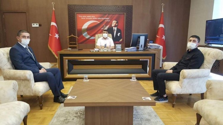 Kaymakam Şahin’e Yeni Tapu Müdüründen Ziyaret