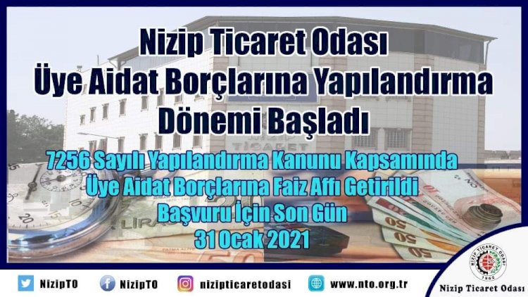 NTO’da Üye Aidat Borçları Yapılandırma Dönemi Başladı