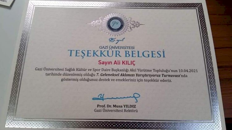 Nizip'li öğretmen Ali Kılıç Türkiye Zeka Şampiyonu 