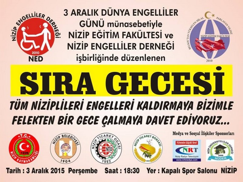 ENGELLİLER GÜNÜ ETKİNLİKLERLE KUTLANACAK