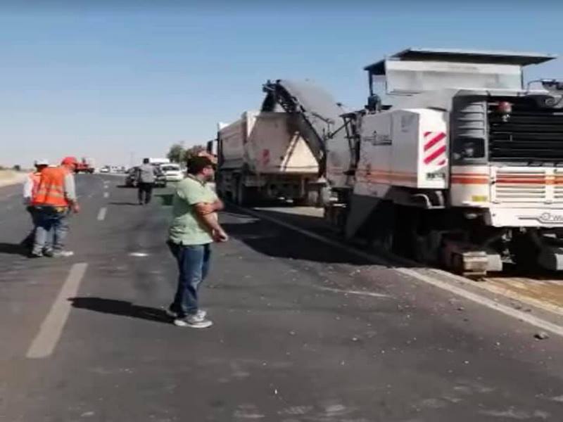 D-400 Karayolunda Kazıma Çalışmaları