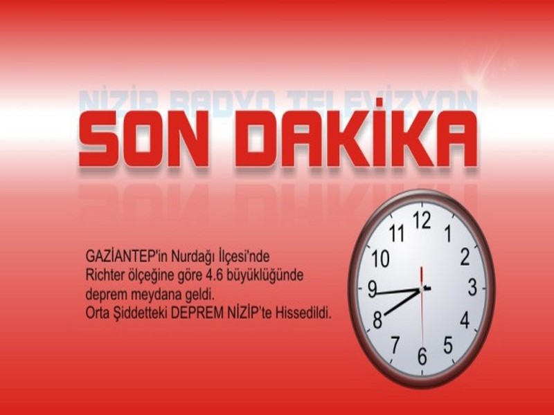 Nurdağında 4.6 büyüklüğünde deprem