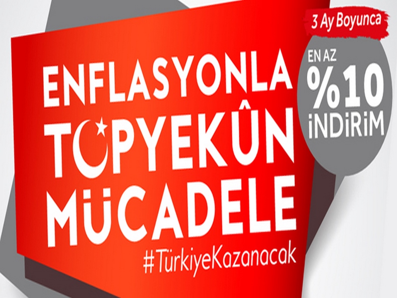 ENFLASYONLA TOPYEKÜN MÜCADELE PROGRAMI İNDİRİM KAMPANYASI