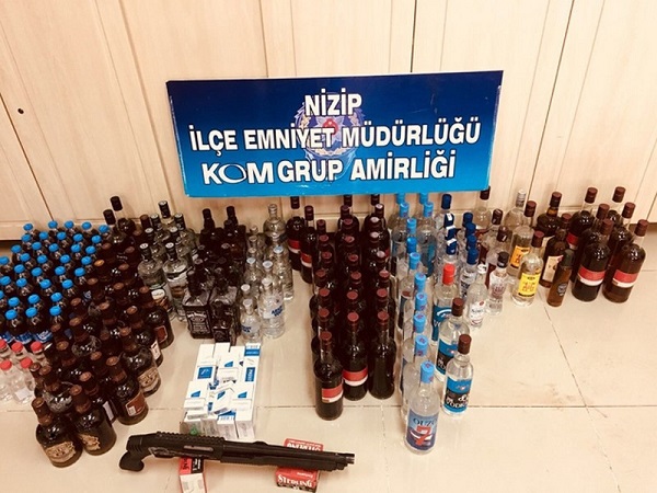 NİZİP TE KAÇAK İÇKİ OPERASYONU