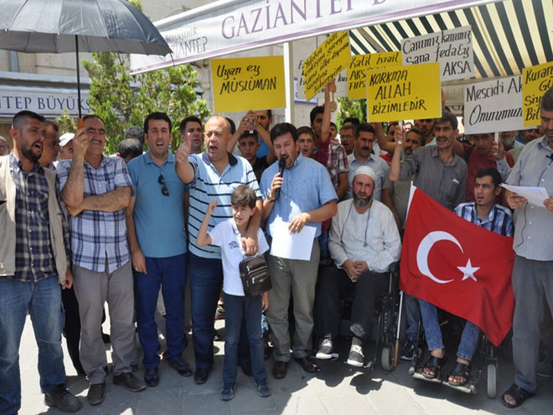 NİZİP TE İSRAİL PROTESTOSU