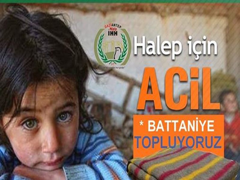 İHH NİZİP TEMSİLCİĞİNDEN BATTANİYE KAMPANYASI