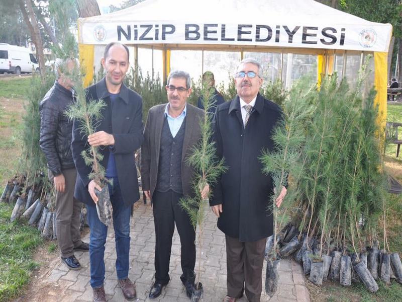 Nizip Belediyesinden fidan dağıtımı
